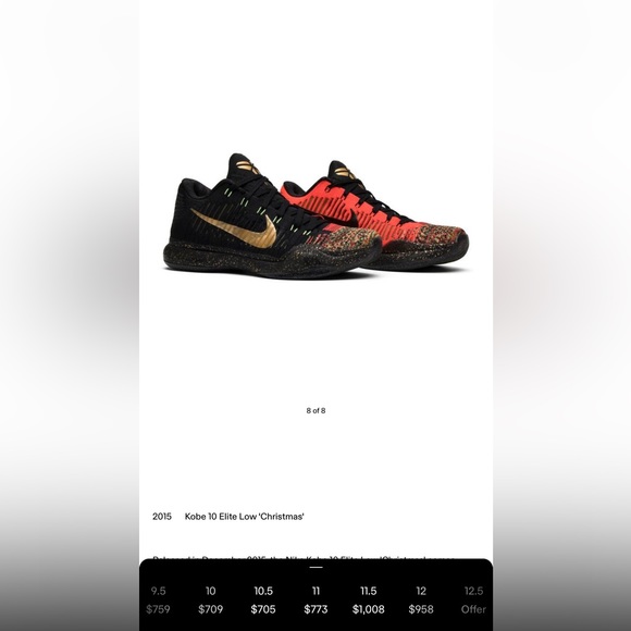 Nike Other - RARE Kobe 10 Elite Low Christmas Shoes